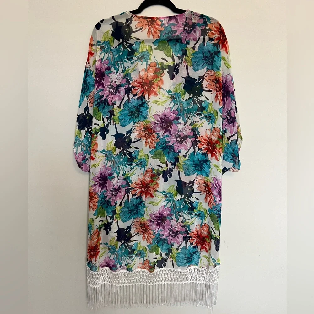 Catalina Multicolor Floral Swim Coverup‎ Size 1X (16W)